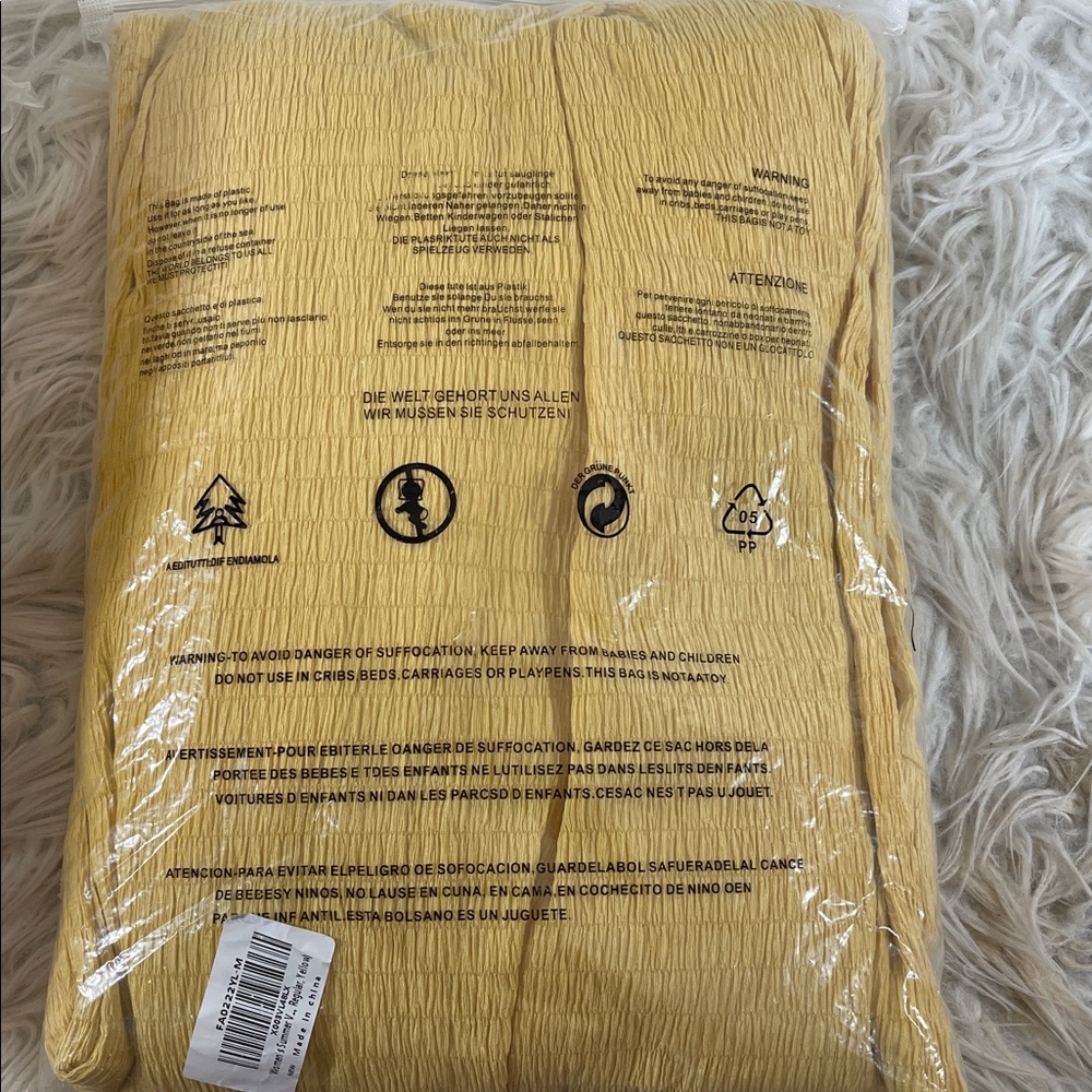 SUNNOW Women's Summer Maxi Dress Flowy Loose Fit V-Neck Tiered Yellow Size M NEW - Picture 12 of 14